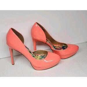 Madden Girl Women Coral ( Peachy/pink ) Patent Pumps High Heel 5" Shoes Size 8